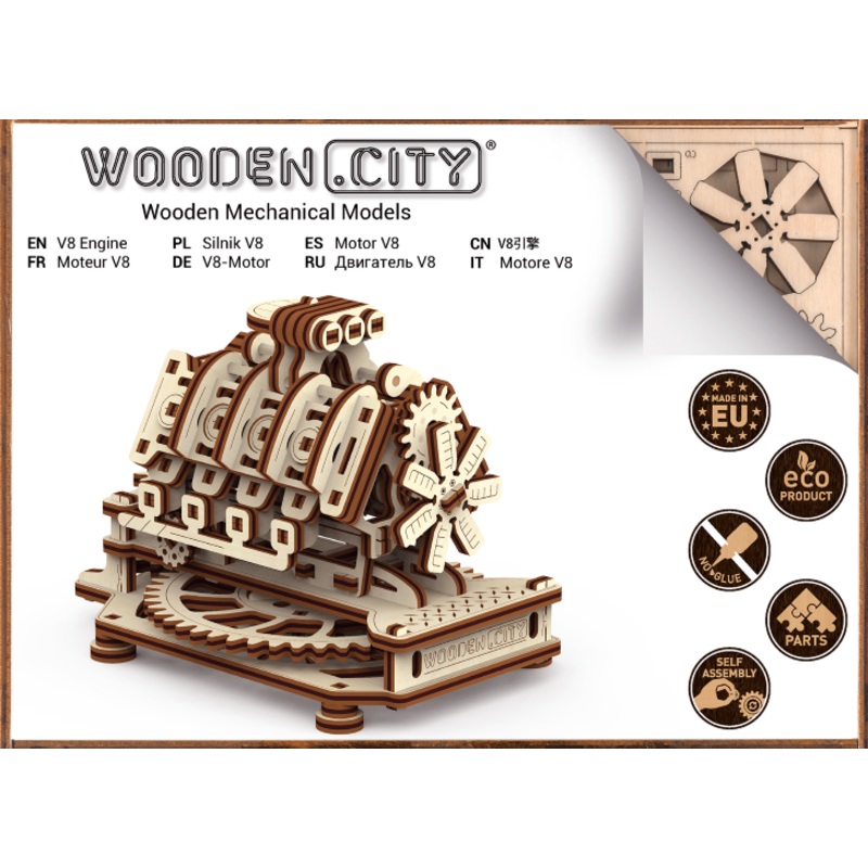 Wooden City V8 Engine