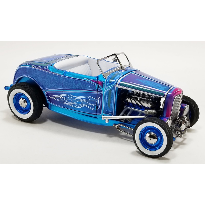 1/18 1932 Ford Hot Rod Roadster Blue Flame