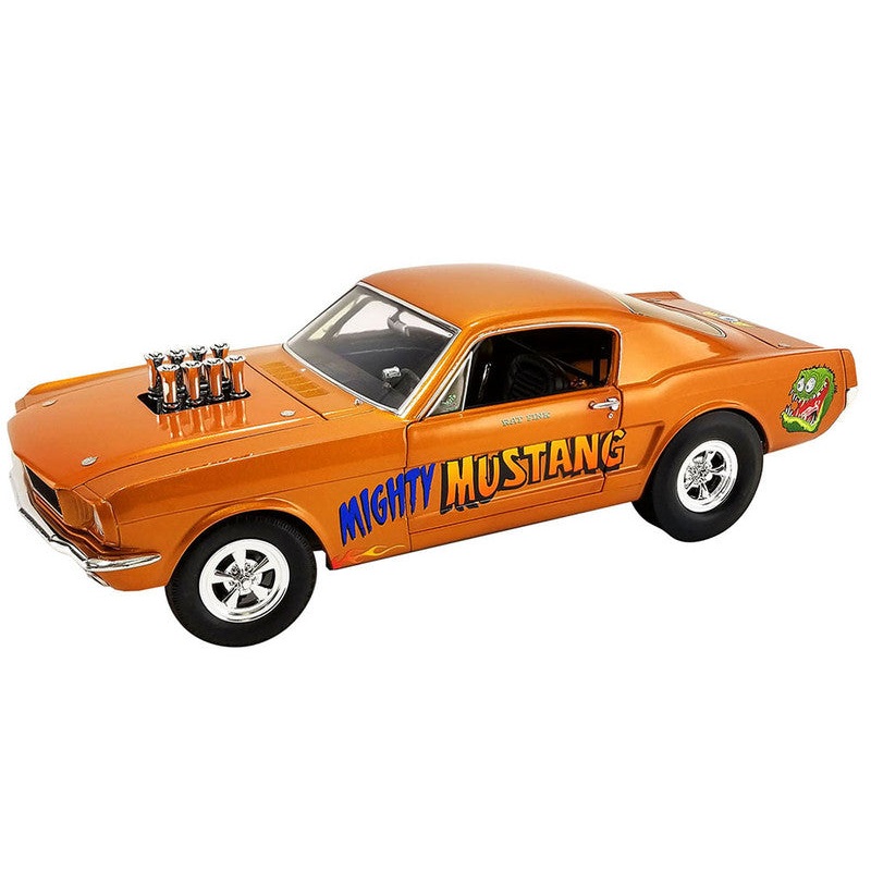 1/18 1965 Ford Mustang A/FX Orange Metallic "Rat Fink Mighty Mustang"