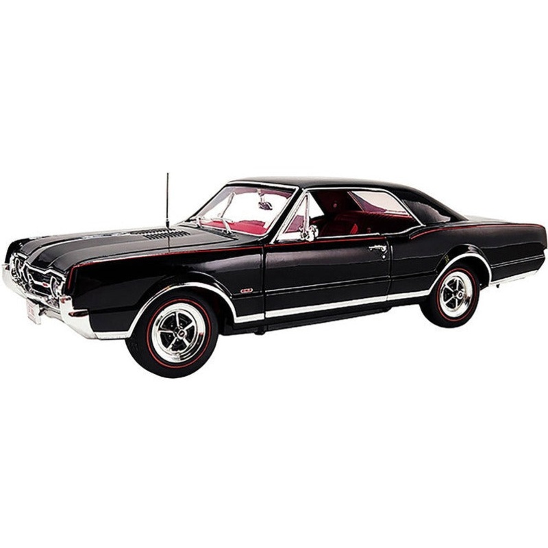 1/18 1967 Oldsmobile 442 W-30 Ebony Black with Red Interior