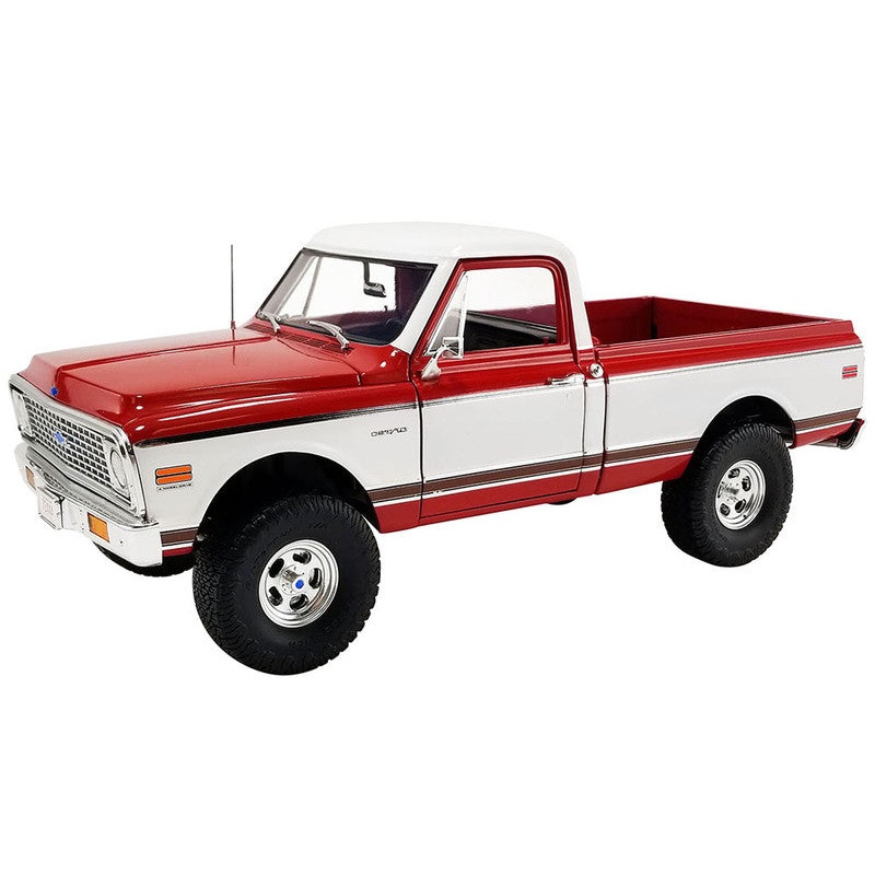 1/18 1972 Chevrolet K-10 4x4 Pickup Truck Red and White