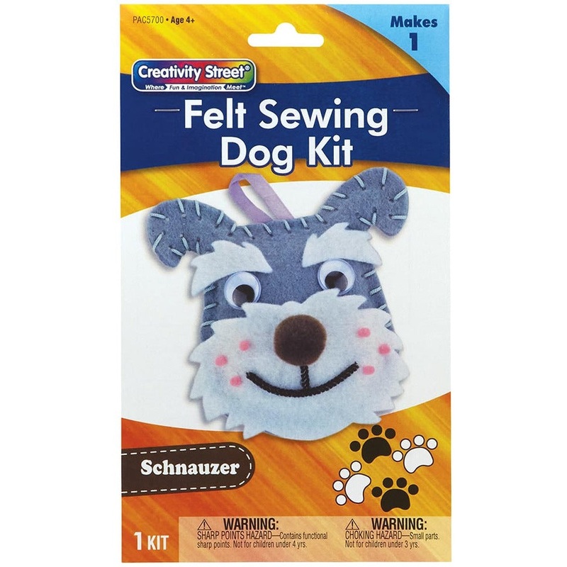 Creativity Street Schnauzer Felt Sewing Dog Kit