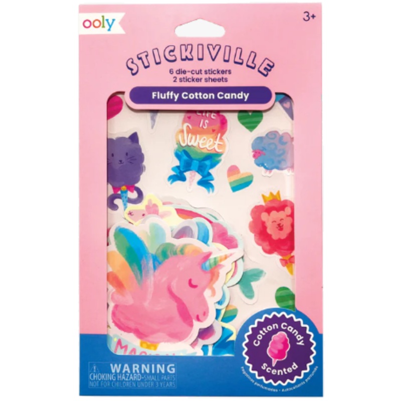 Fluffy Cotton Candy Scented Stickers