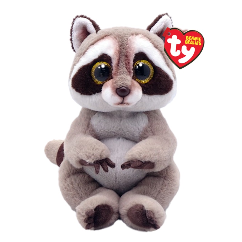 Petey Grey Raccoon Beanie Belly