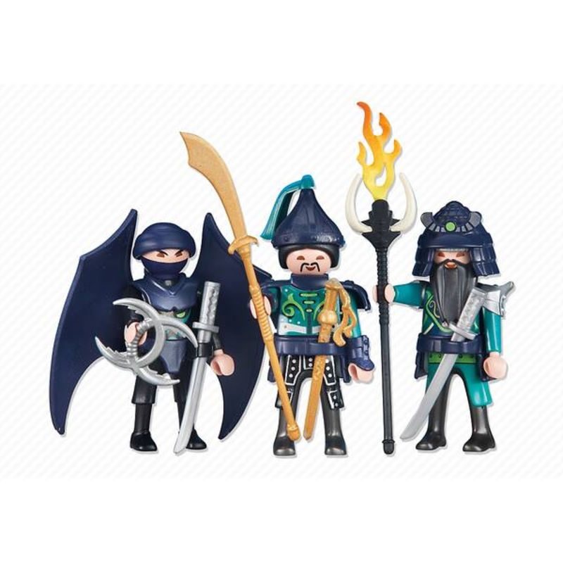 3 Green Samurai Knights