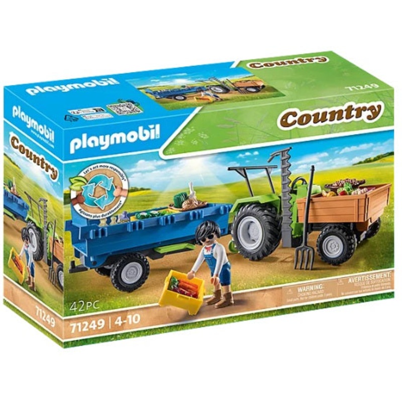 Country Harvester Tractor with Trailer