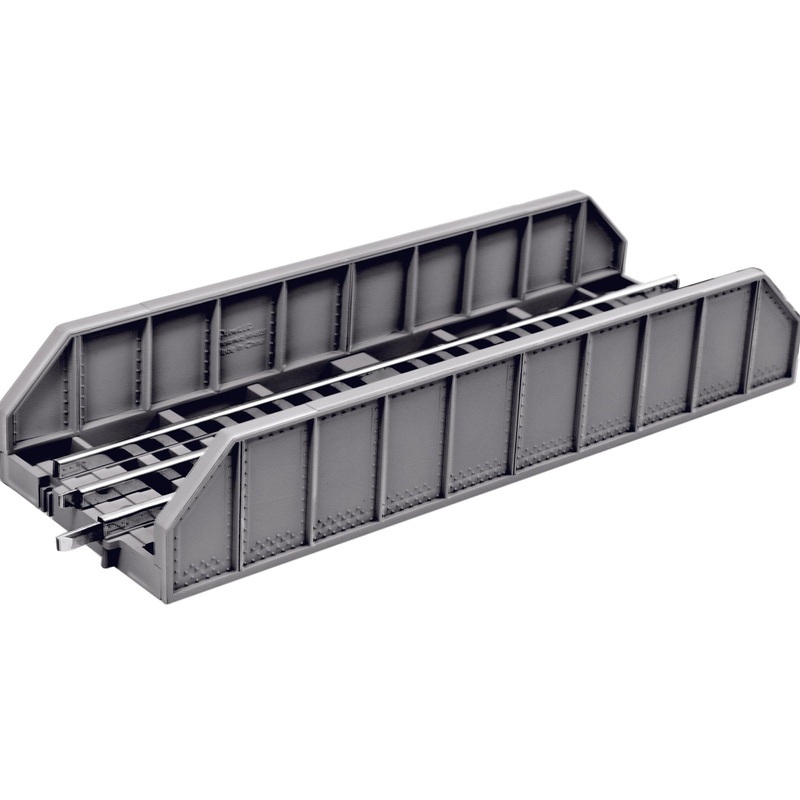O 10" Girder Bridge Track, Grey