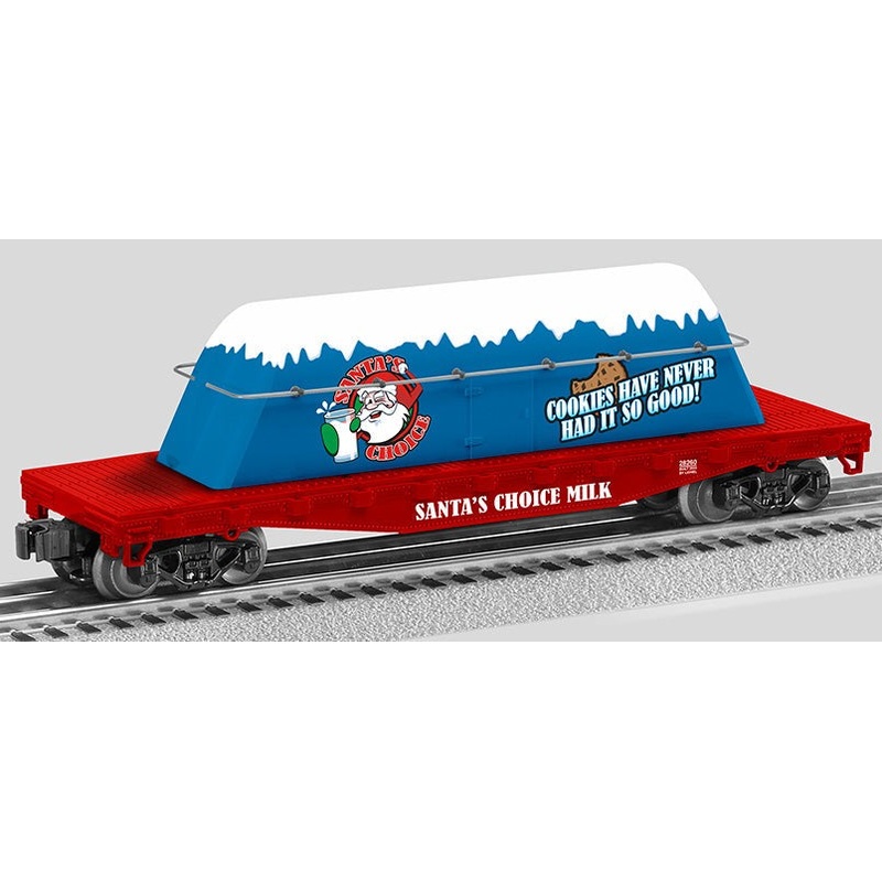 O Santa's Choice Milk Carton Flat Car