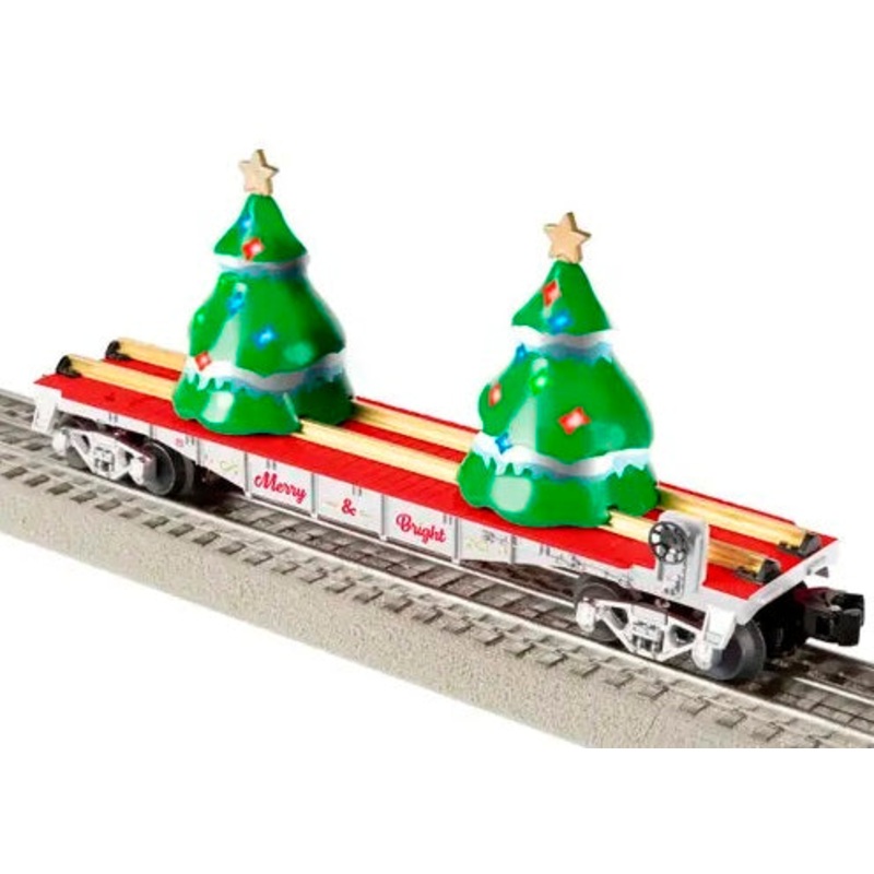 O Snow Covered Christmas Tree Flat Car