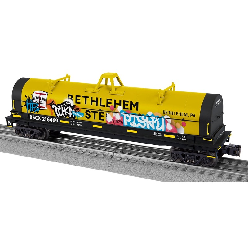 O Bethlehem Steel Coil Car #216469 with Graffiti