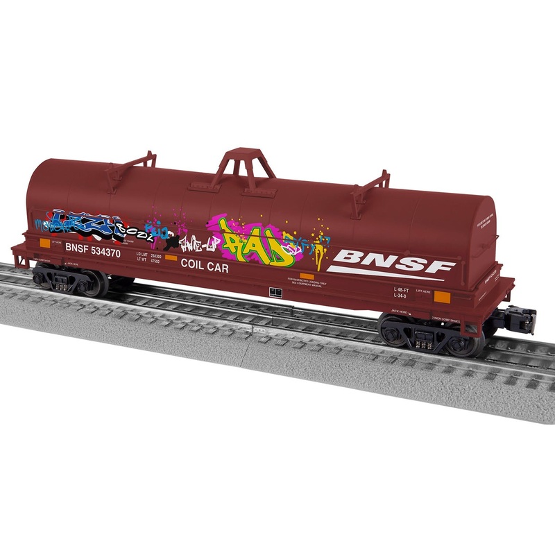 O BNSF Coil Car #534370 with Graffiti
