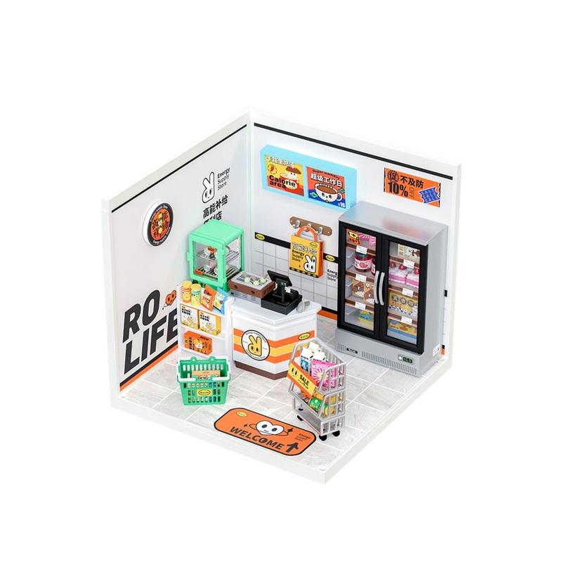 Rolife Super Store Plastic DIY Miniature Energy Supply Store
