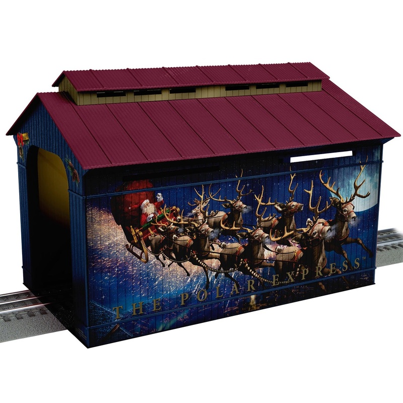 O Polar Express Illuminated Covered Bridge