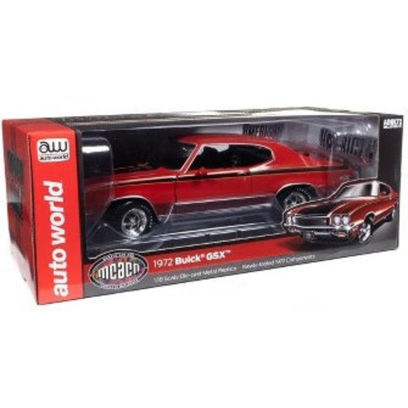 1/18 1972 Buick GSX Fire Red with Black Stripes