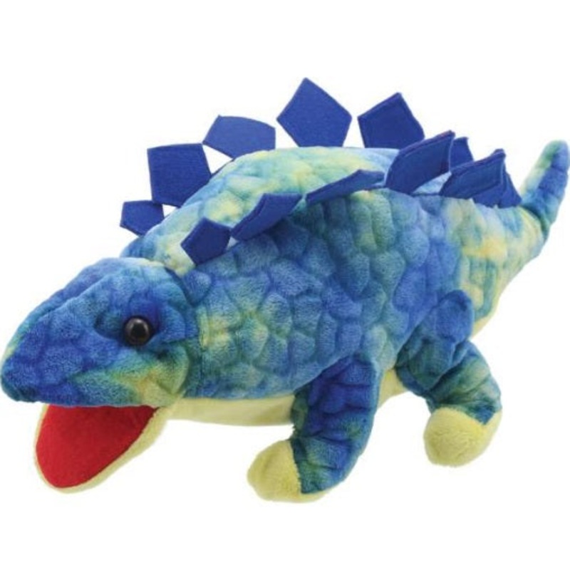 Baby Stegosaurus Blue Dino Puppet