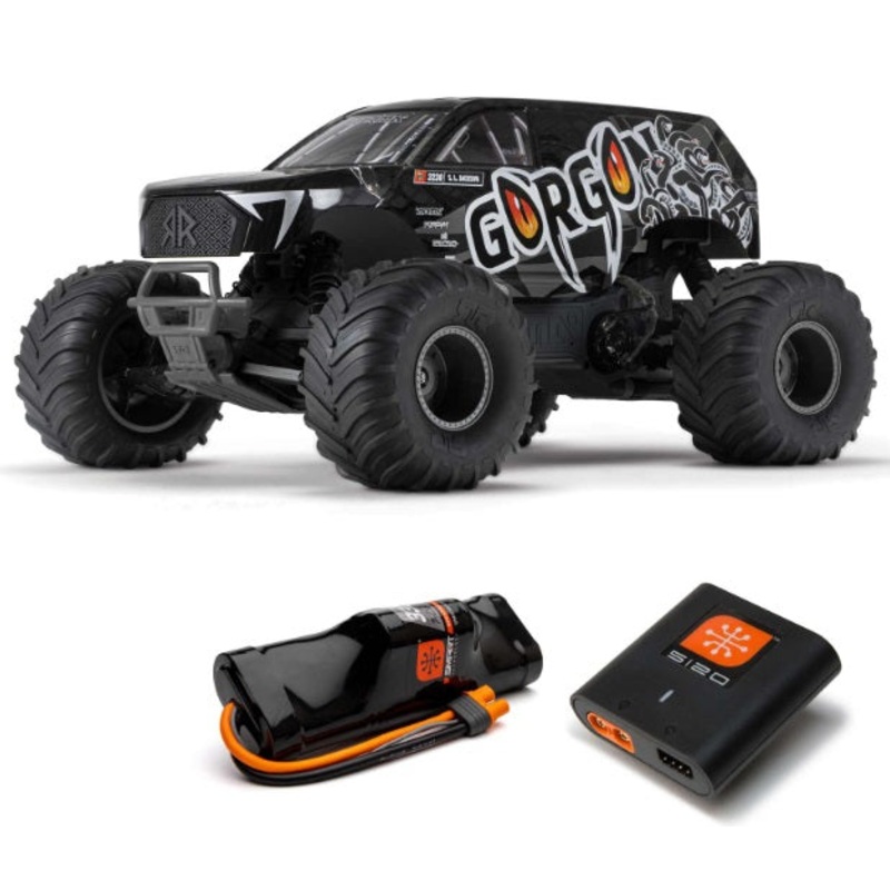 1/10 Gorgon 4x2 Mega 550 Brushed Monster Truck Ready-to-Assemble Kit with Battery & Charger
