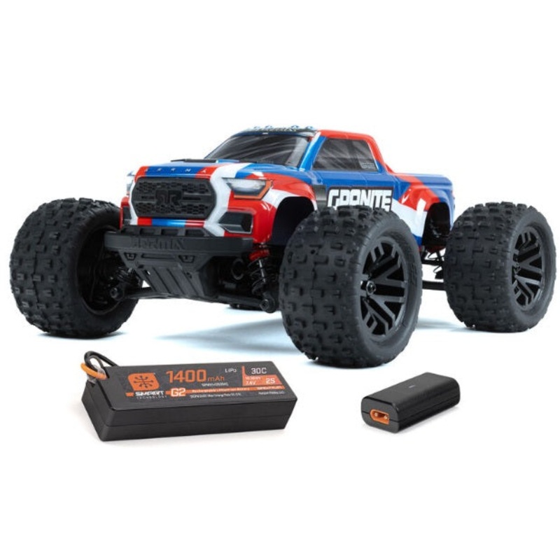 1/18 Granite Grom Mega 380 Brushed 4x4 Monster Truck RTR with Battery & Charger, Blue