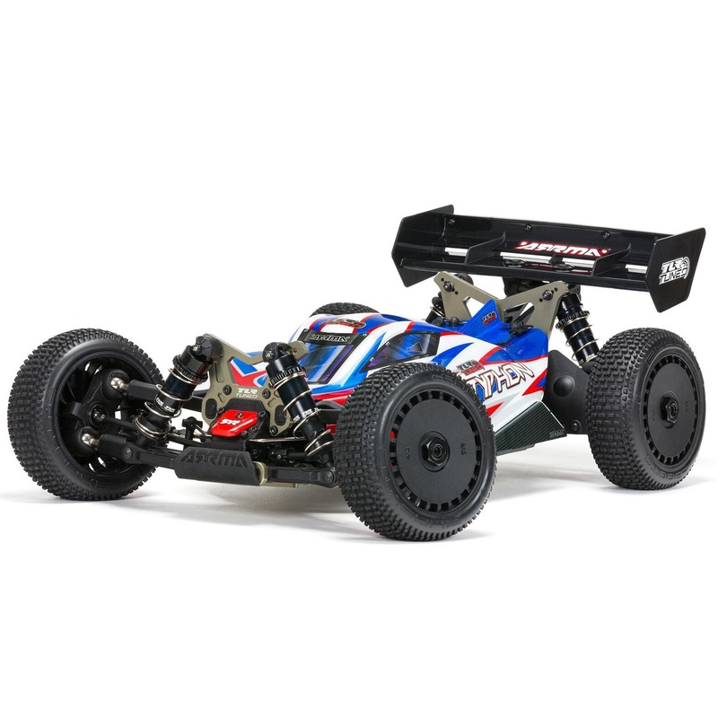 1/8 TLR Tuned TYPHON 6S 4WD BLX Buggy RTR, Red/Blue
