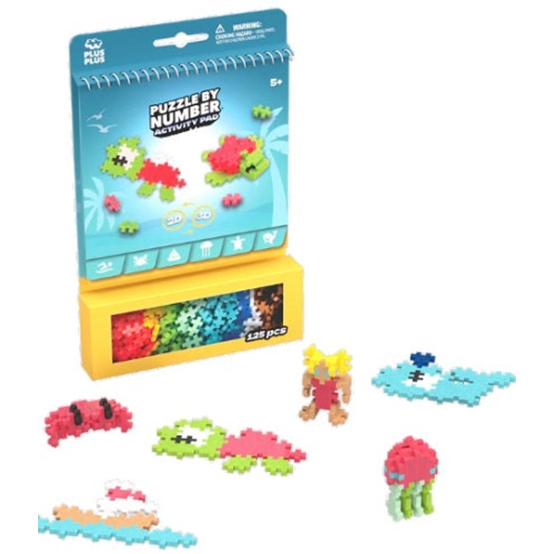 Plus Plus Ocean Puzzle By Number Activity Pad